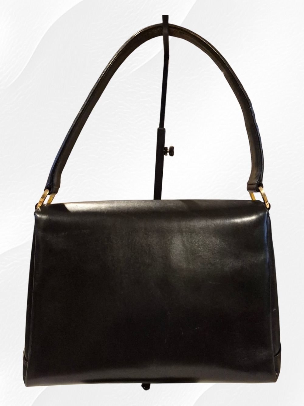 Vintage Gucci G Turn-Lock Black Shoulder Bag - Picture 2 of 12